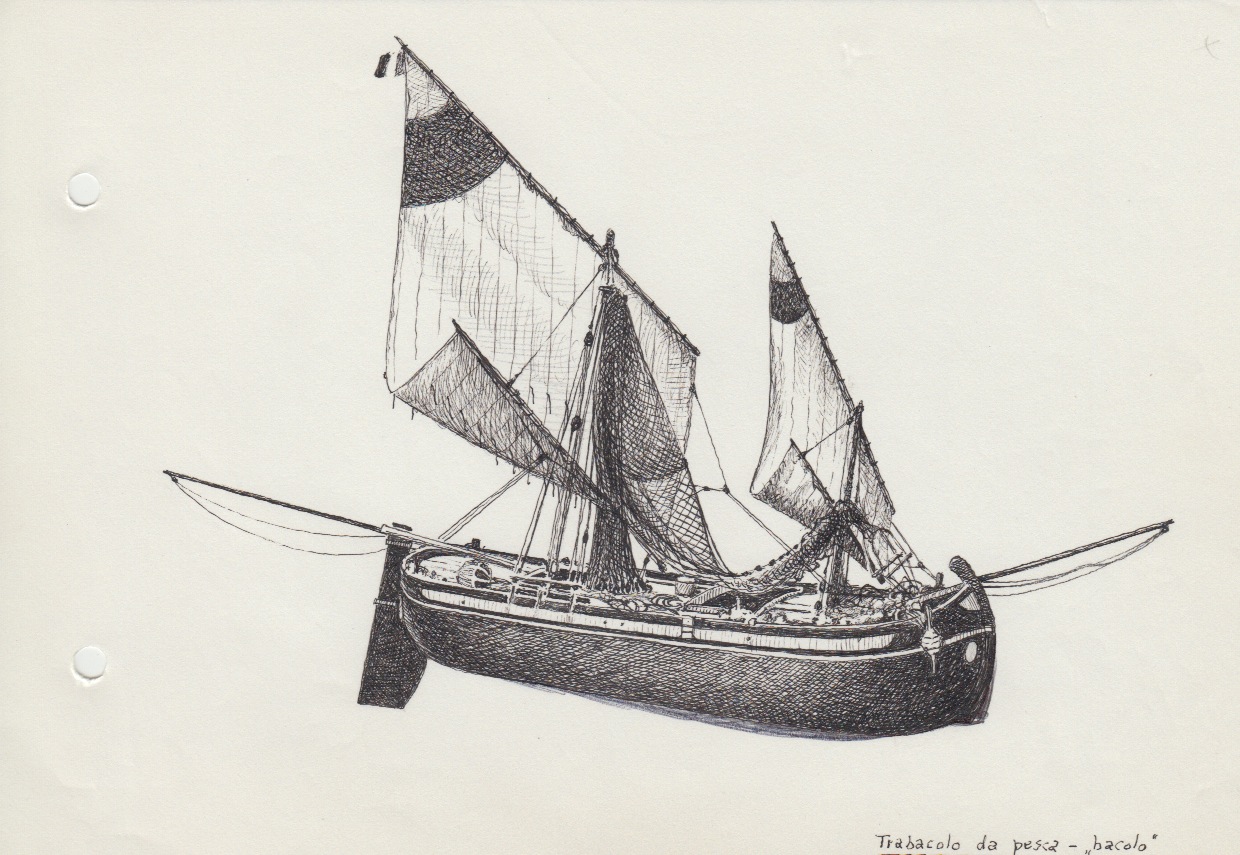109-Trabacolo da pesca - 'bacolo' - da modellino del Museo del Mare di Trieste